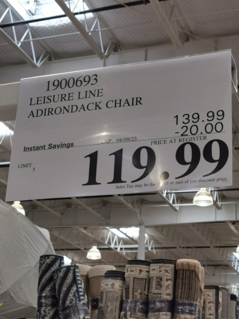 Adirondack Chair by Leisure Line CostcoChaser