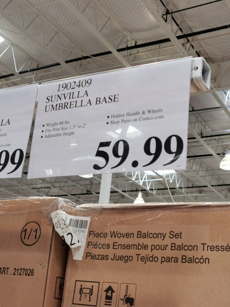 SunVilla Barrack Umbrella Base CostcoChaser