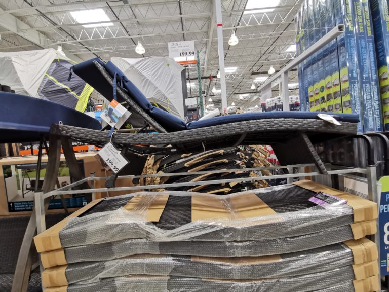 Woven Chaise Lounge with Wheels CostcoChaser