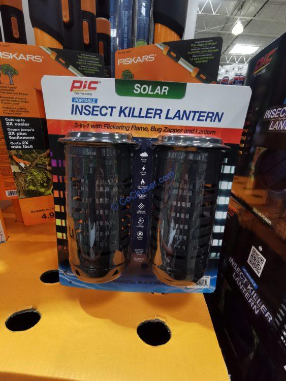 PIC Portable Solar Insect Killer Lantern, 2-pack