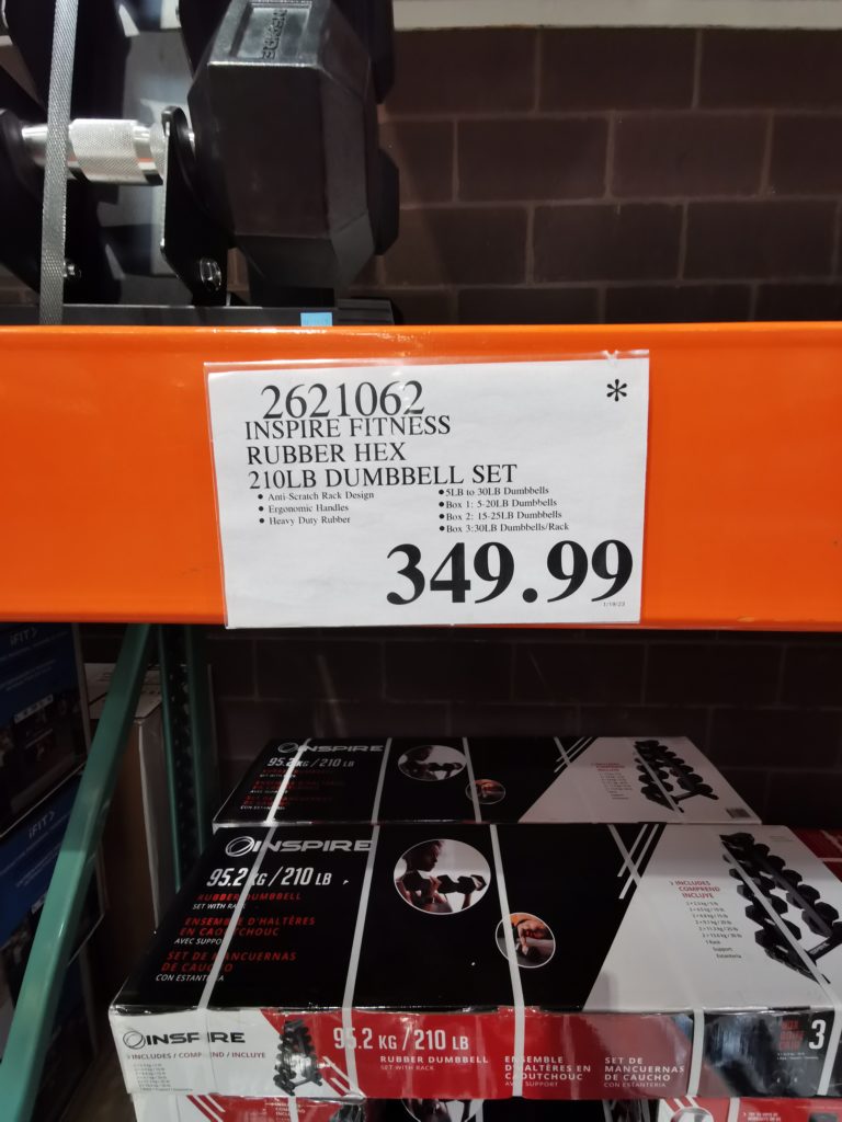 Costco2621062InspireFitnessRubberHEX210LBDumbbellSettag
