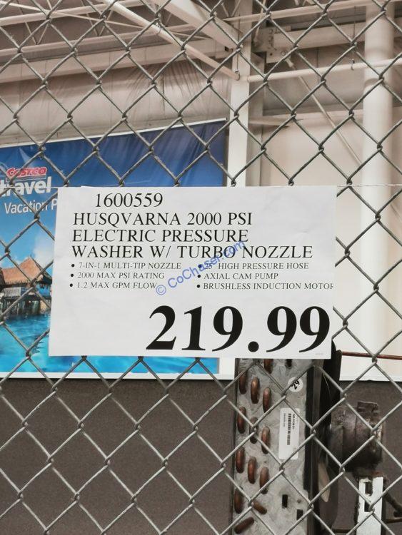 Costco1600559Husqvarna2000PSIElectricPressureWashertag
