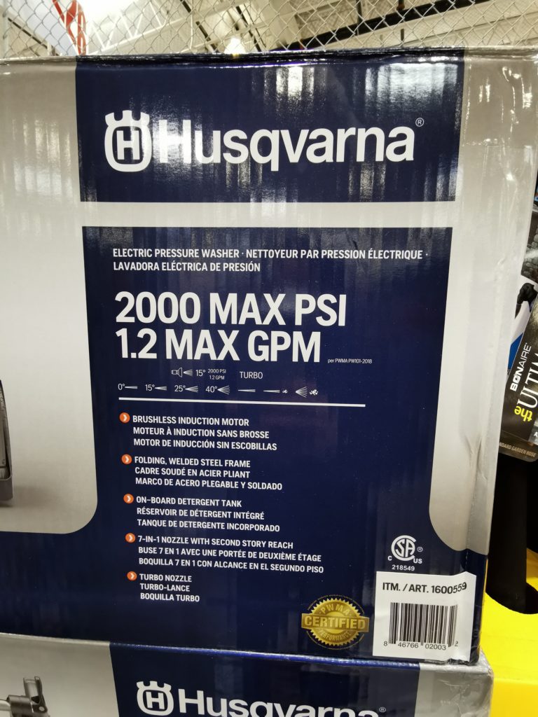 Costco1600559Husqvarna2000PSIElectricPressureWasher2 CostcoChaser