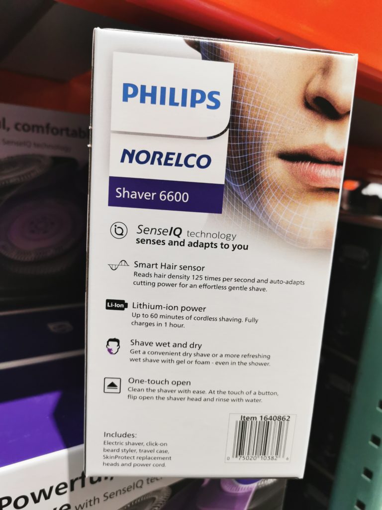 Costco1640862PhilipsNorelcoShaver6600WithSenseIQTechnology4