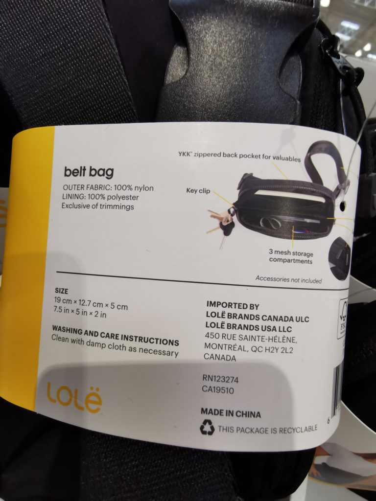 Costco1681921LoleUnisexBeltBag2 CostcoChaser