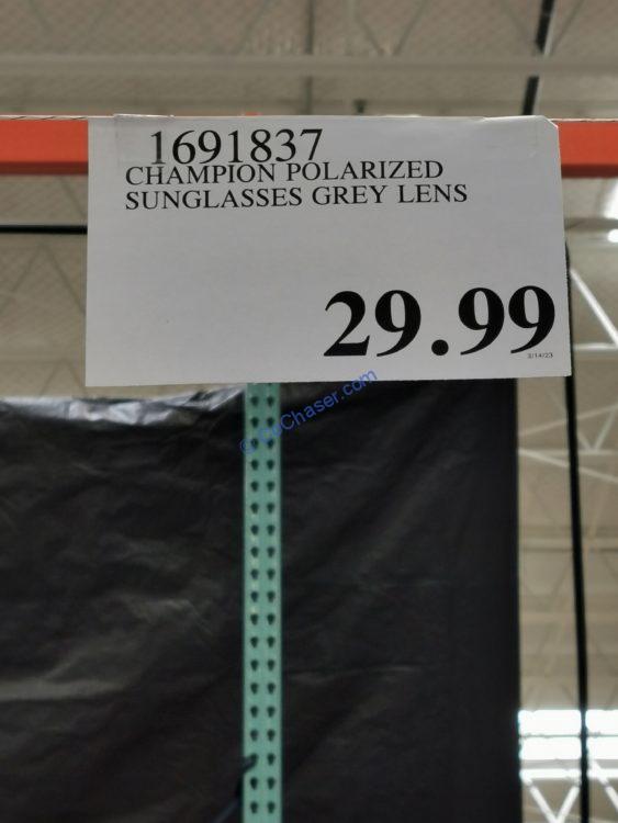 Champion Polarized Sunglasses Grey Lens, Model CUTR2023CA01 CostcoChaser