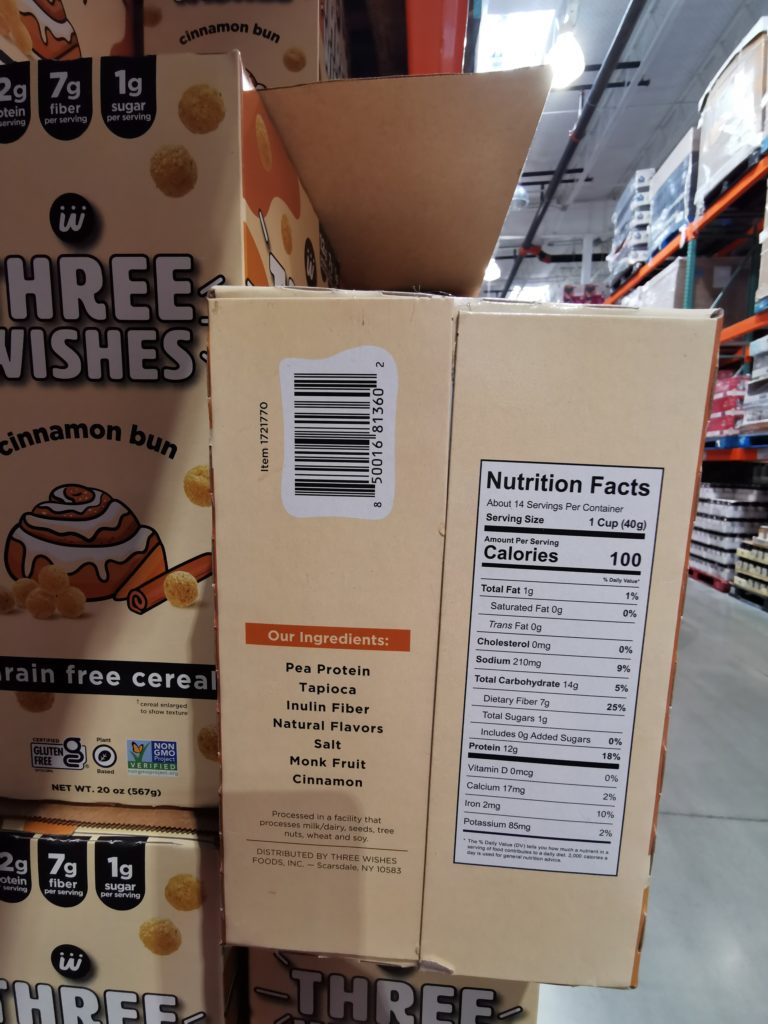 Costco1721770ThreeWishesCinnamonBunCerealchart CostcoChaser
