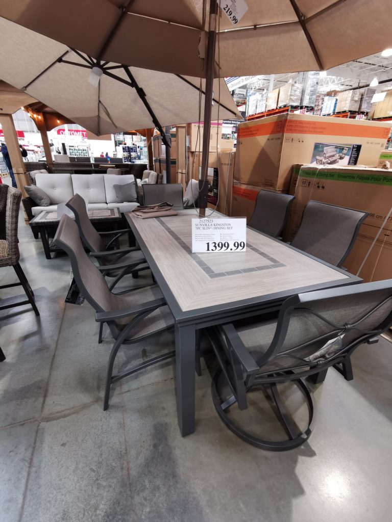 SunVilla Kingston 7piece Sling Dinning Set CostcoChaser