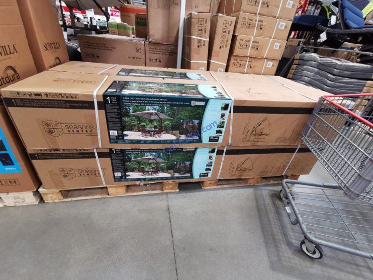 Costco2327682SeasonsSentry10FTSolarLEDCantileverUmbrellaall