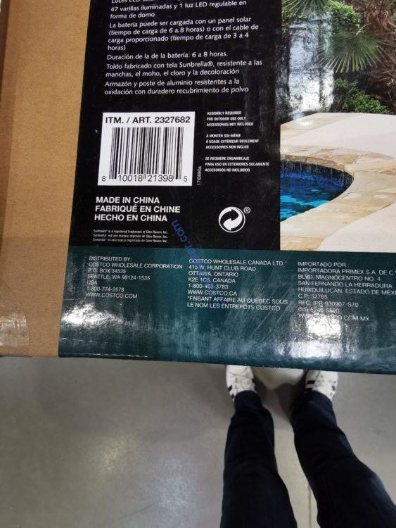 Costco2327682SeasonsSentry10FTSolarLEDCantileverUmbrellabar