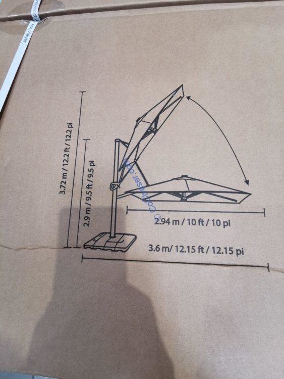 Seasons Sentry 10FT Solar LED Cantilever Umbrella CostcoChaser