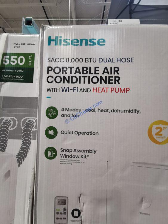 Costco1691084HisenseSmartSACC8000BTUDualHosePortableAirConditioner2 CostcoChaser