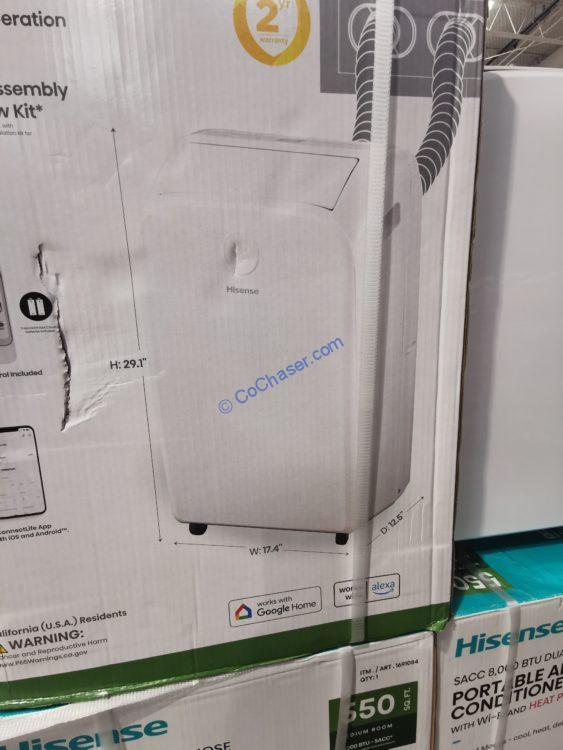 Costco1691084HisenseSmartSACC8000BTUDualHosePortableAirConditioner3 CostcoChaser