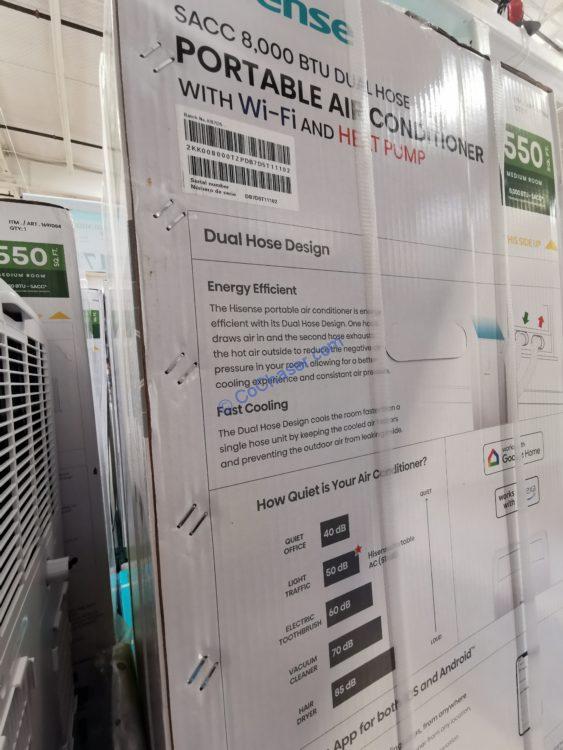 Costco1691084HisenseSmartSACC8000BTUDualHosePortableAir