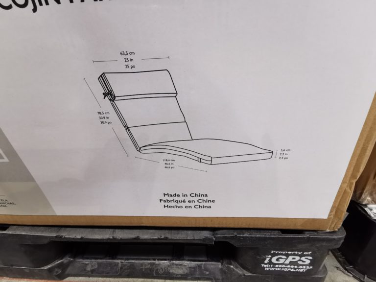Costco2127514ChaiseLoungeCushionwithHeadRestOutdoorUsesize