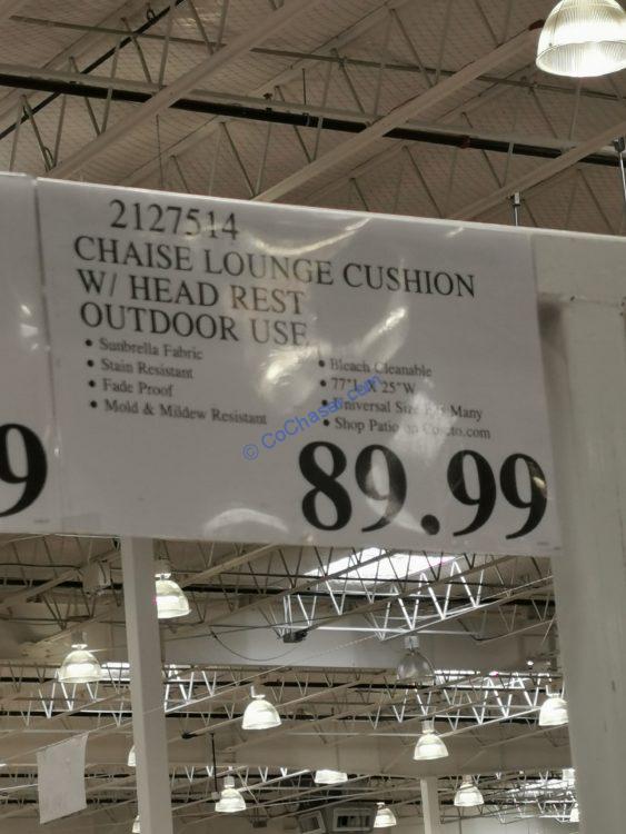 Costco2127514ChaiseLoungeCushionwithHeadRestOutdoorUsetag
