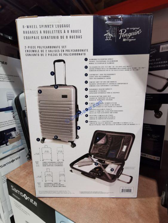 Costco2622126OriginalPenguin2PCHardsideSpinnerLuggageSet5