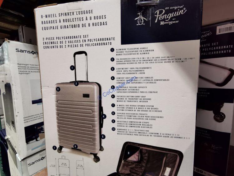 Costco2622126OriginalPenguin2PCHardsideSpinnerLuggageSet7