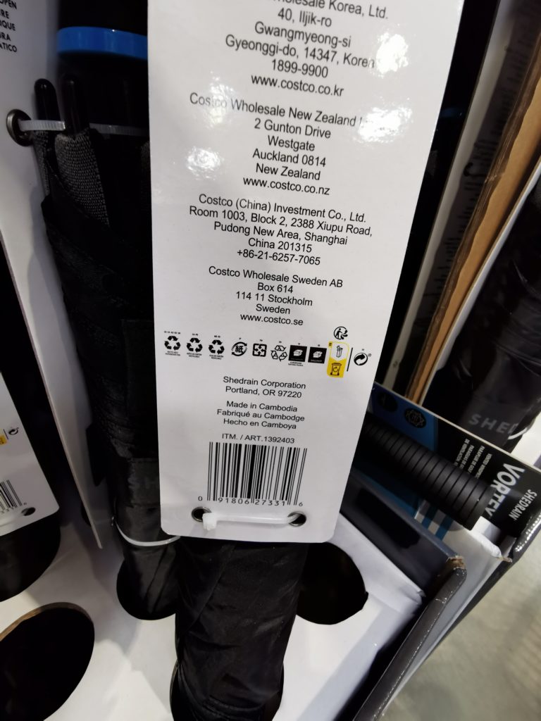 Costco1392403ShedrainVortexGolfUmbrellabar CostcoChaser
