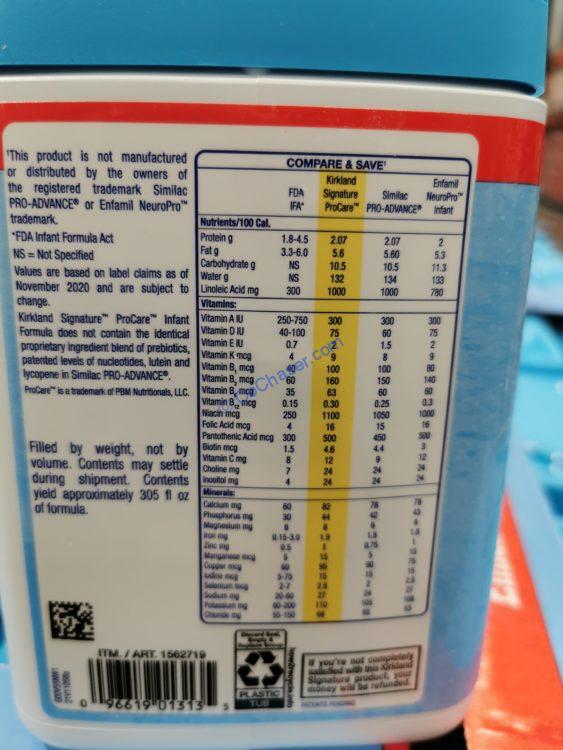 Costco1562719KirklandSignatureProCareInfantFormula1 CostcoChaser