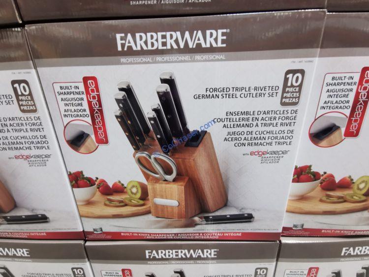 Farberware 10-piece Edgekeeper Forged German Steel Cutlery Set