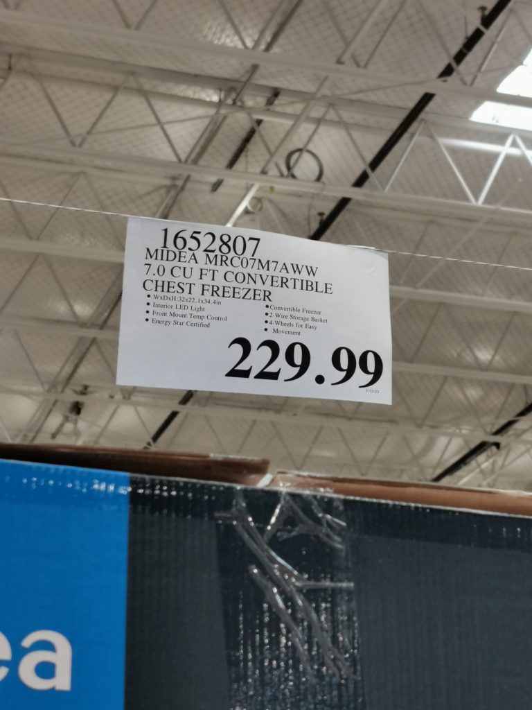 Midea 7.0 Cu Ft Convertible Chest Freezer, Model MRC07M7AWW CostcoChaser