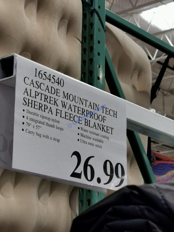 Costco1654540CascadeMountainTECHALTREKWaterproofSherpaFleeceBlankettag CostcoChaser
