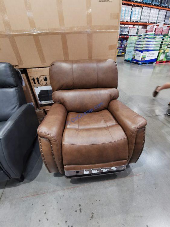 Barcalounger Presley Leather Power Rocker Recliner with Power Headrest