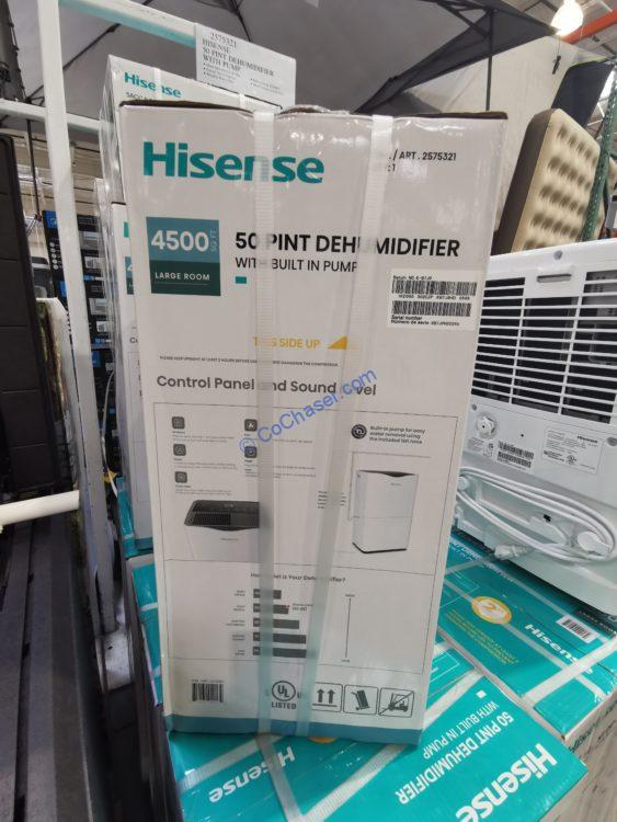 Hisense 50-pint Dehumidifier with Built-in Pump, Model DH5023KP