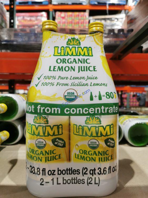 LIMMI Organic Lemon Juice 2/1 Liter Bottles
