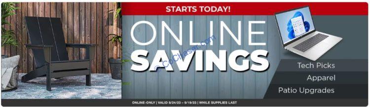 Online Savings: 8/24/2023—9/19/2023