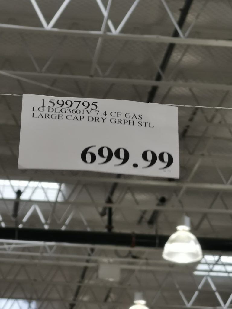 Costco1599795LG7.4cuftGasLargeCAPDryertag CostcoChaser