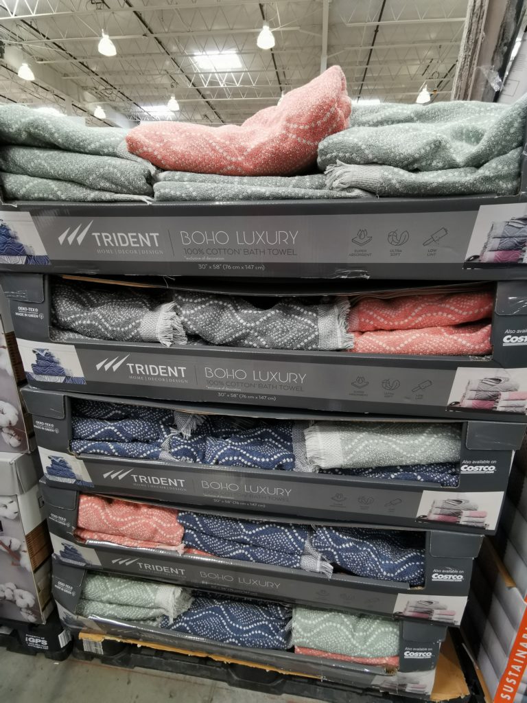 Trident Boho Luxury Bath Towel Assorted Colors CostcoChaser