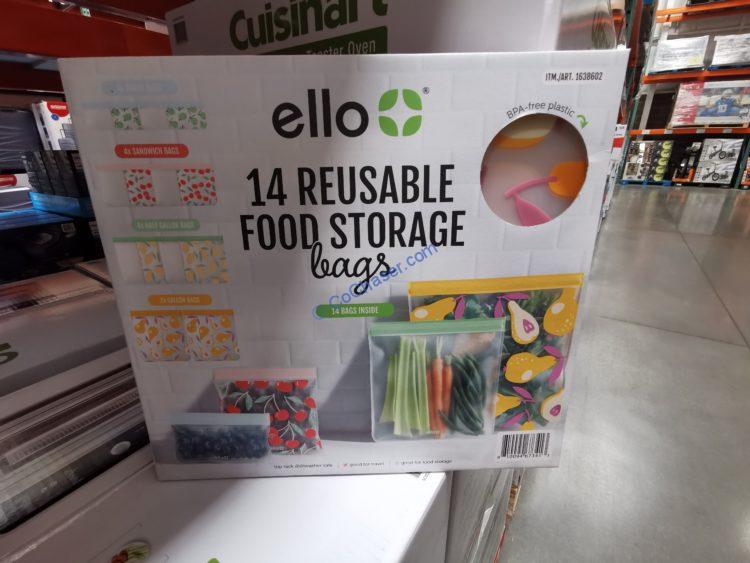 ELLO 14 Piece Reusable Food Storage Bags