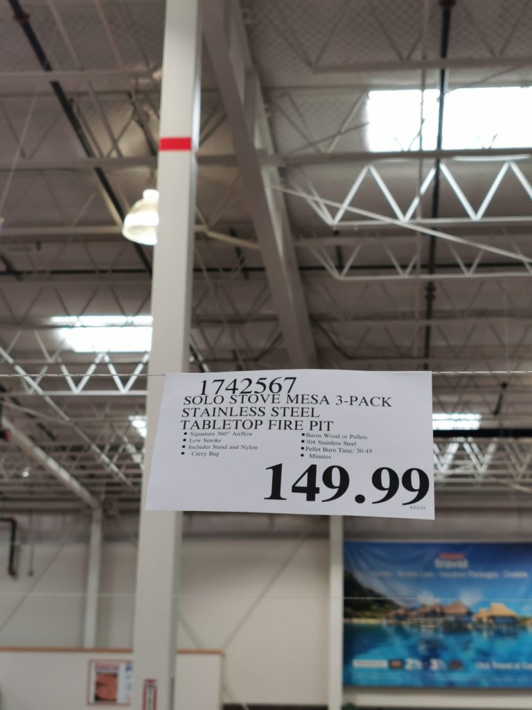 Costco1742567SOLOStoveMESA3PackStainlessSteelTabletopFirePit