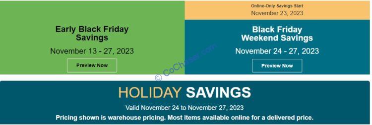 Costco Black Friday Weekend Savings: November 24- 27, 2023