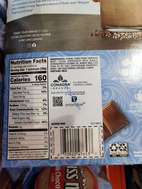 Swiss Miss Milk Chocolate CoCoA 50 Count Box CostcoChaser