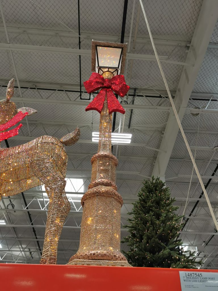 7′ Holiday Lamp Post with LED Lights CostcoChaser