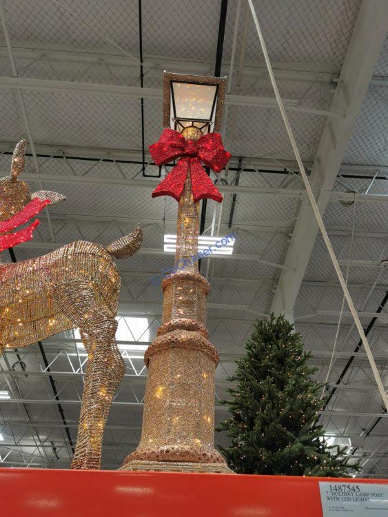 7' Holiday Lamp Post with LED Lights