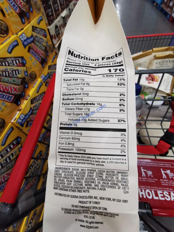 Costco1548087GodivaMasterpiecesMilkChocolatechart Costco Chaser