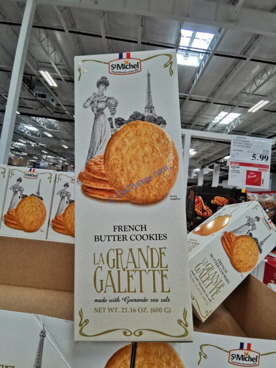 ST Michel La Grande Galette French Butter Cookies, 21.16 Ounce Box