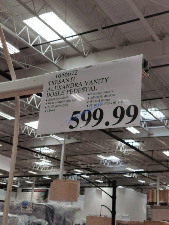 Costco1656672TresantiAlexandraDoublePedestalVanityTabletag CostcoChaser