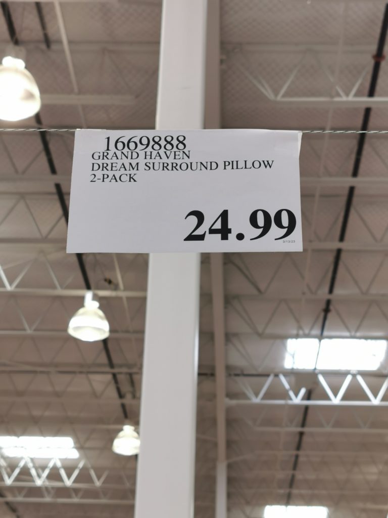 Costco1669888HotelGrandHavenDreamSurroundPillowtag CostcoChaser