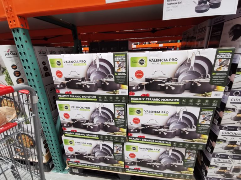 Costco1700045GreenPanValenciaProCeramic11pieceCookwareSetall