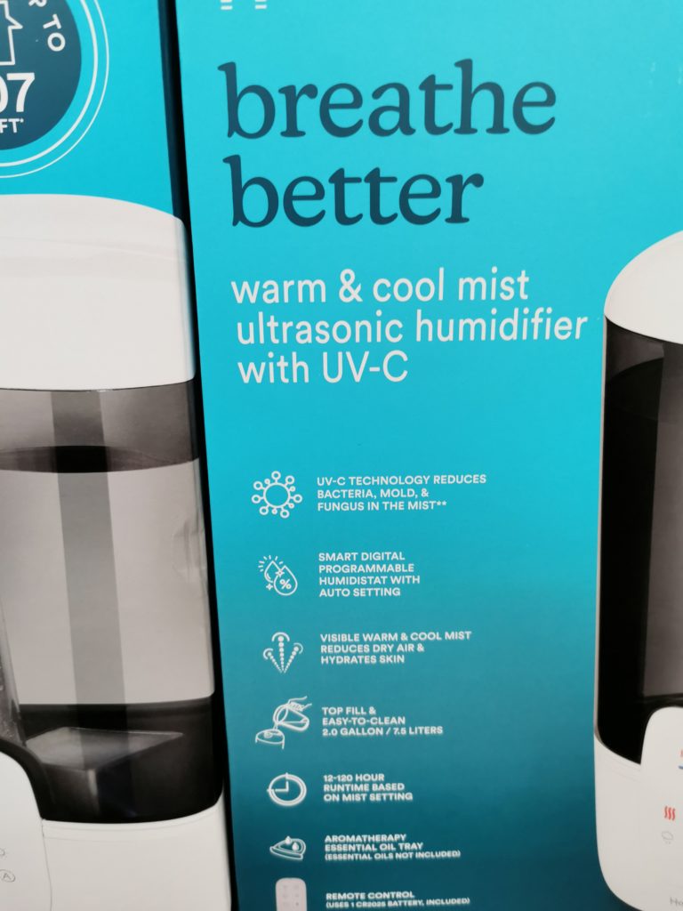 Costco1714078 HomedicsWarmCoolMistUltrasonicHumidifierWUVC