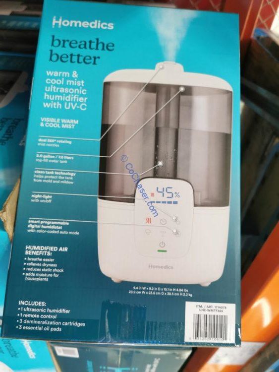 Costco1714078 HomedicsWarmCoolMistUltrasonicHumidifierWUVC