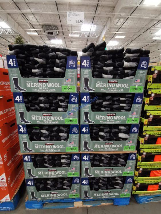 Kirkland Signature Men’s Wool Blend Sock 4PR CostcoChaser