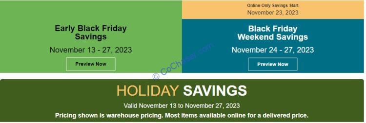 Costco Early Black Friday Savings: November 13 - 27, 2023
