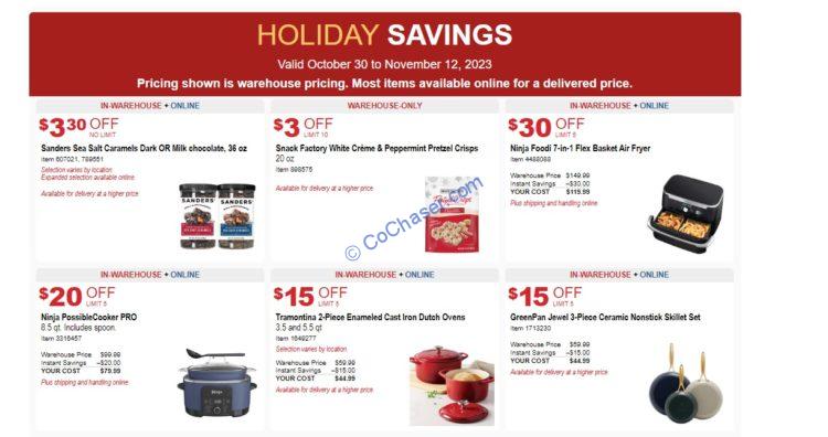 Costco Pre Holiday Savings: October 30 – November 12, 2023