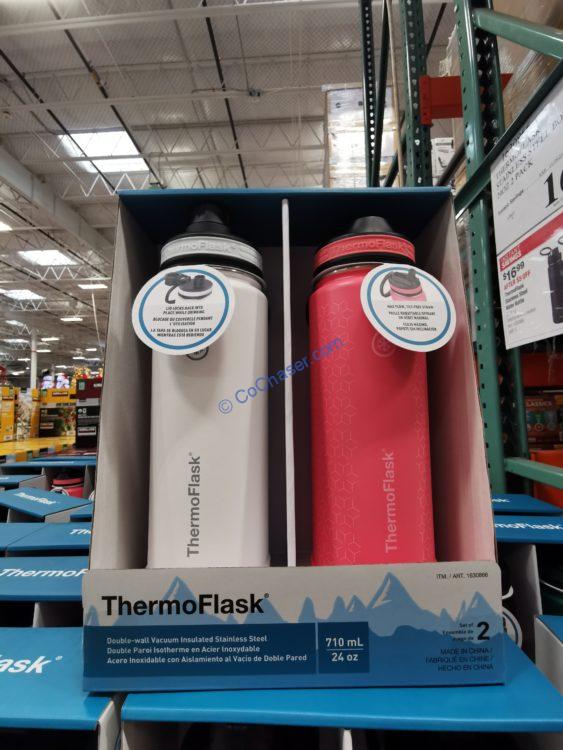 Thermoflask 16 oz. stainless steel water bottle 2-pack @ Costco in